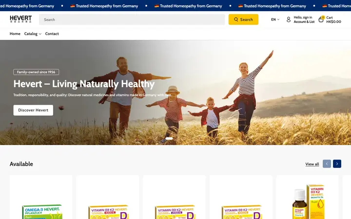 Capture du site Hevert